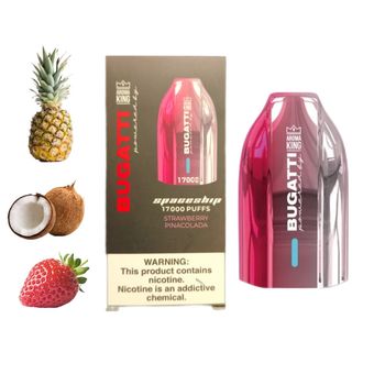 پاد یکبار مصرف 17000 کام BUGATTI STRAWBERRY PINACOLADA