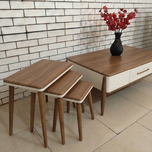 میز جلومبلی و عسلی کد 621 رنگ کرم گردویی