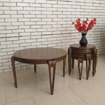 میز جلومبلی و عسلی مدل رینگی رنگ گردویی
