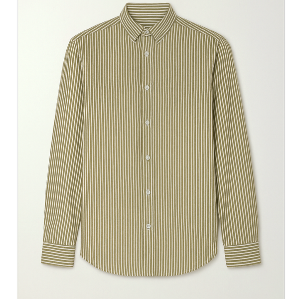 پیراهن راه راه پاییزه سبز