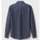 پیراهن چهارخانه ریز سرمه‌ای