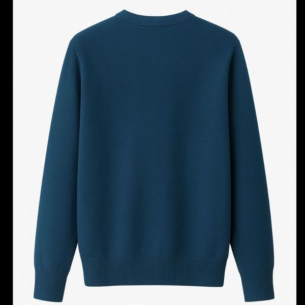 بافت یقه هفت مردانه آبی نفتی