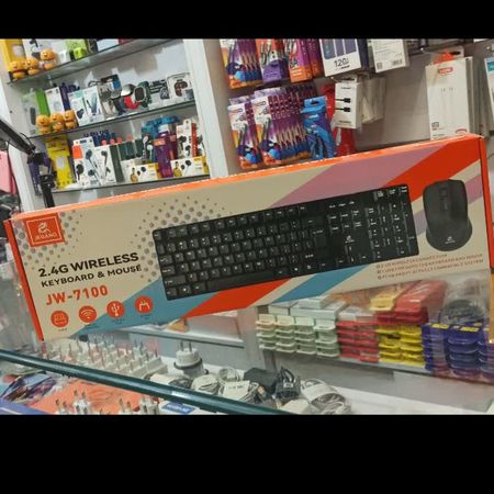 کیبورد و ماوس بی‌سیم JERTECH مدل JW‑7100 | ست وایرلس 2.4 گیگاهرتز با طراحی ارگونومیک