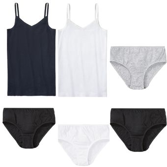 ست زیرپوش و شورت دخترانه پیپرتس بسته 6 عددی کد E1273