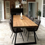 میز ناهارخوری آهن چوب مدل Industrial 1