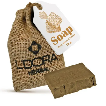 صابون گیاهی حاوی عصاره‌عسل و زعفران لدورا هربال 70 گرمی