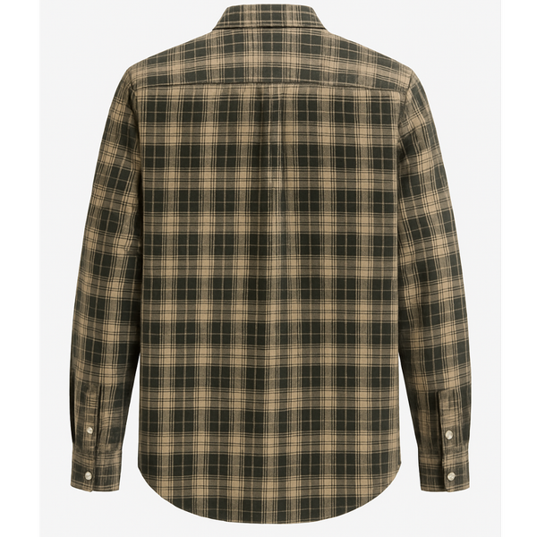 پیراهن چهارخانه رگولار سبز کرم