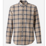 پیراهن چهارخانه رگولار فیت کرم