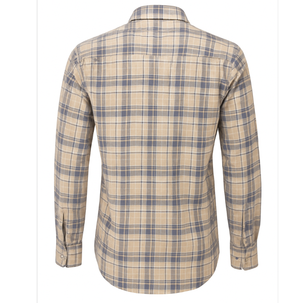 پیراهن چهارخانه رگولار فیت کرم