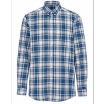 پیراهن چهارخانه رگولار فیت آبی نفتی