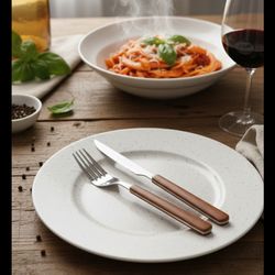 کارد و چنگال میوه خوری طرح چوب