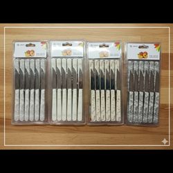 کارد میوه خوری 12 تایی طرح سنگی وکیوم