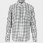 پیراهن چهارخانه رگولار فیت چهار خانه ریز کرم رنگ