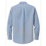 پیراهن پنبه چهار خانه ریز رگولار فیت آبی
