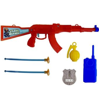 ست اسباب بازی تفنگ طرح کلاشنیکف مدل AK-47