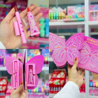 ست لیپ‌گلاس و رژلب پروانه‌ای