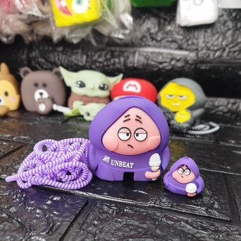 محافظ شارژ 25 وات سامسونگ 4تیکه سیلیکونی فانتزی طرح2