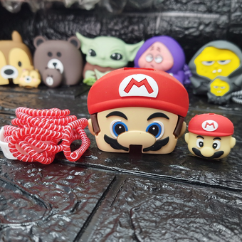 محافظ شارژ 25 وات سامسونگ 4تیکه سیلیکونی فانتزی طرح3