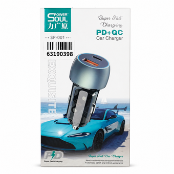 شارژر فندکی SP-001 PD+QC3.0