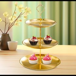 شیرینی خوری سه طبقه طلایی