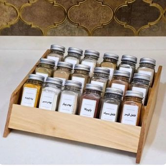 استند 12تایی داخل کابینتی با شیشه در استیل