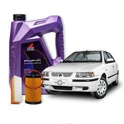 پکیج کامل سرویس سمند EF7 _ روغن موتور پارس سوپر پیشرو + فیلتر هوا و روغن اصلی