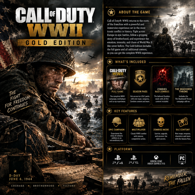 اکانت قانونی : Call of Duty: WWII – Gold Edition