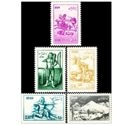 سری تمبر یادبود ورزشهای باستانی ایران 1332