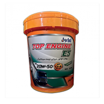 روغن موتور ایرانول تاپ انجین TOP ENGINE E5 20w50 E5 حجم 20 لیتر