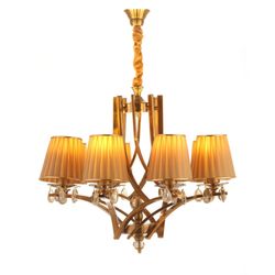 لوستر خورشیدی هشت شاخه نسکافه ای مناسب سالن پذیرایی