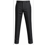 شلوار پارچه ای فاستونی مشکی راه راه