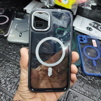 کاور قاب مگ سیف پشت شیشه ای اورجینال برای گوشی آیفون 11