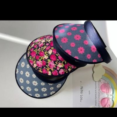 کلاه لبه دار نقاب دار تابستانی - گل دار