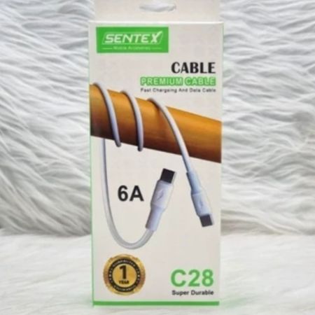 کابل SENTEX مدل C28 دو سر تایپ سی 6 آمپر