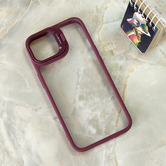 کاور قاب شفاف استند شو با محافظ لنز برای گوشی آیفون11