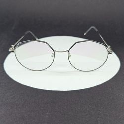 فریم عینک طبی چندضلعی دخترانه رنگ نقره ای مدل 1184