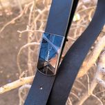 کمربند چرم طبیعی مردانه تک لایه گاومیش با سگک پلاکی K35PA6