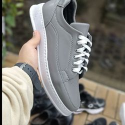 کفش ونس مردانه طوسی سفید