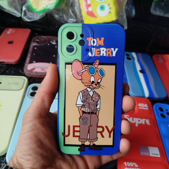 کاور قاب آیفون12 مدل طرح دار ژله ای jerry