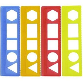 خط کش 5 شکل شابلون دار ژله ای 15 سانتی متر