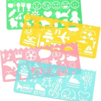 خط کش شابلون مجموعه 4 عددی