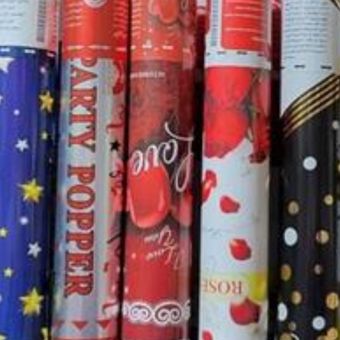 بمب شادی (کاغذ افشان) طرح های مختلف