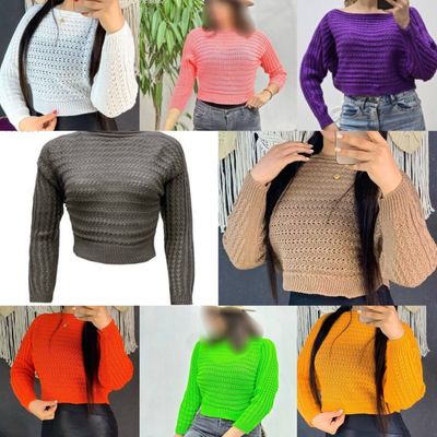 کراپ بافت فندوقی دخترانه و زنانه مناسب 36تا44