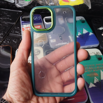 کاور قاب آیفون 12 و12pro مدل new skin پشت شفاف