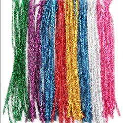 مفتول پیپ پاک کن شاینی سیم زری کاردستی 20 عددی