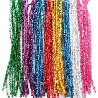 مفتول پیپ پاک کن شاینی سیم زری کاردستی 20 عددی