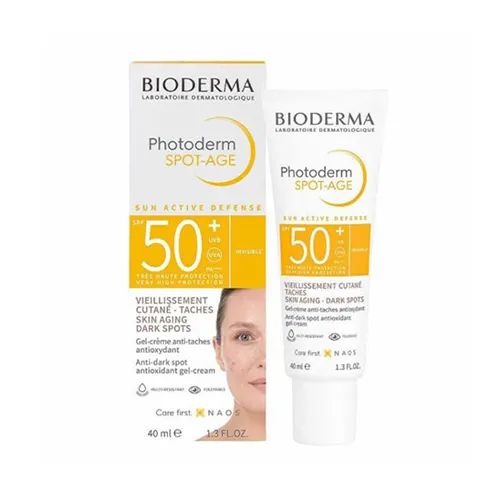 تصویر ضد آفتاب اسپات ایج ضد چروک +SPF50 مدل Photoderm Spot-Age بیرنگ 40‌ میل 