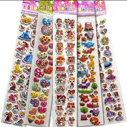 استیکر پفکی بلند باریک بسته 5 عددی