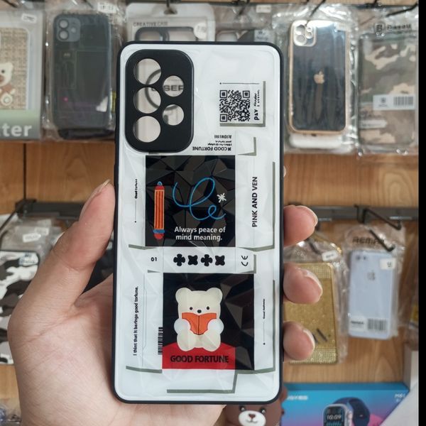 قاب طرحدار پشت برجسته محافظ لنزدار Samsung Galaxy A73