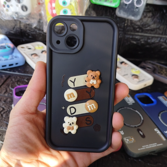 کاور قاب آیفون 13 مدل solidسیلیکون فانتزی برجسته